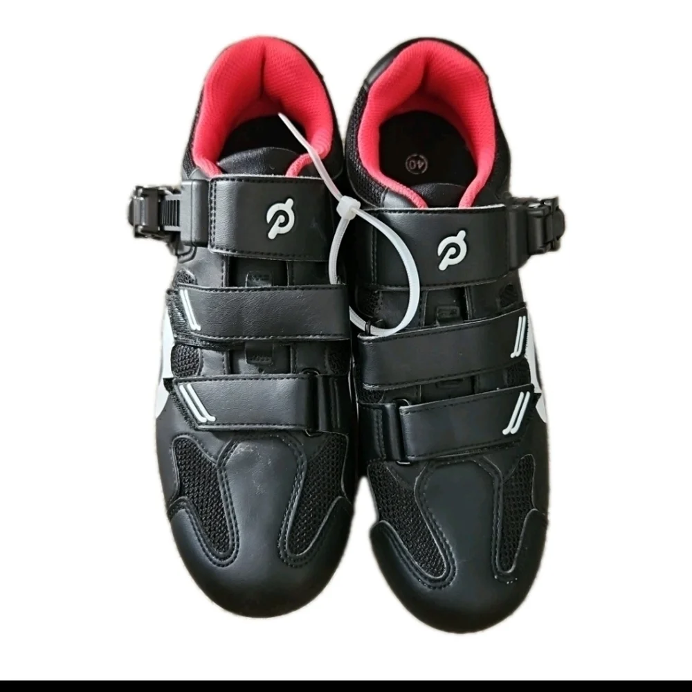 Peloton Unisex Black And Red Indoor Outdoor Cycling Clip In Shoe 40